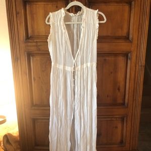 Zara Eyelet Lace Longline Kimono/Tunic